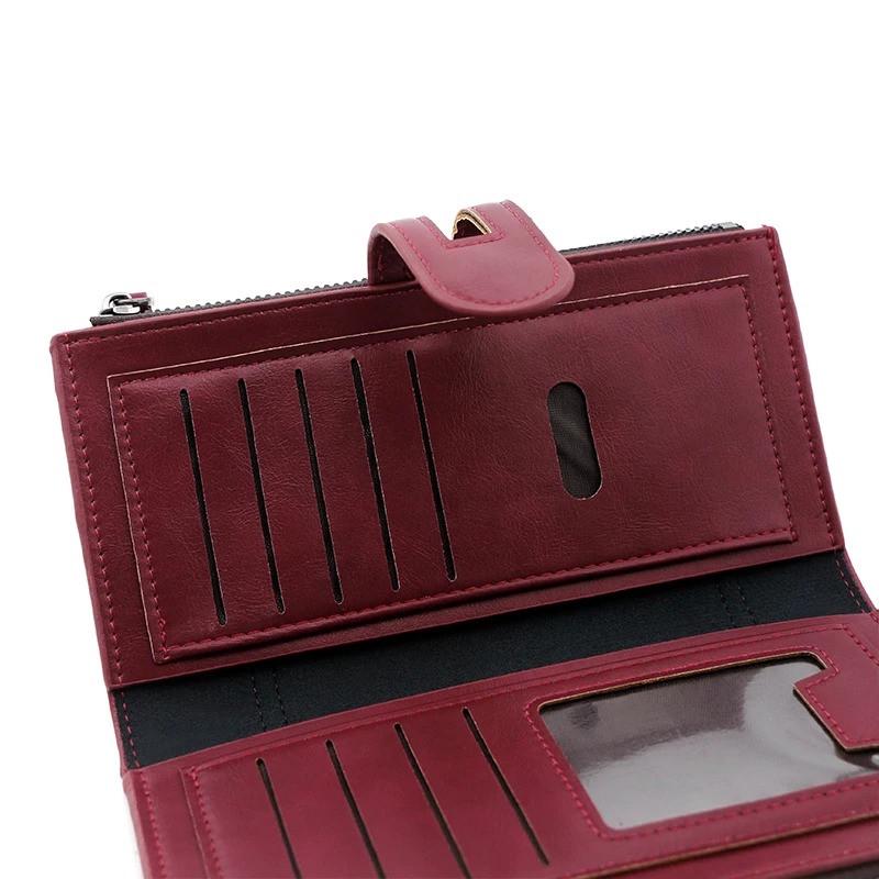 Гаманець жіночий Kingdushi з кишенею для телефону 19х10 см Червоний - фото 7