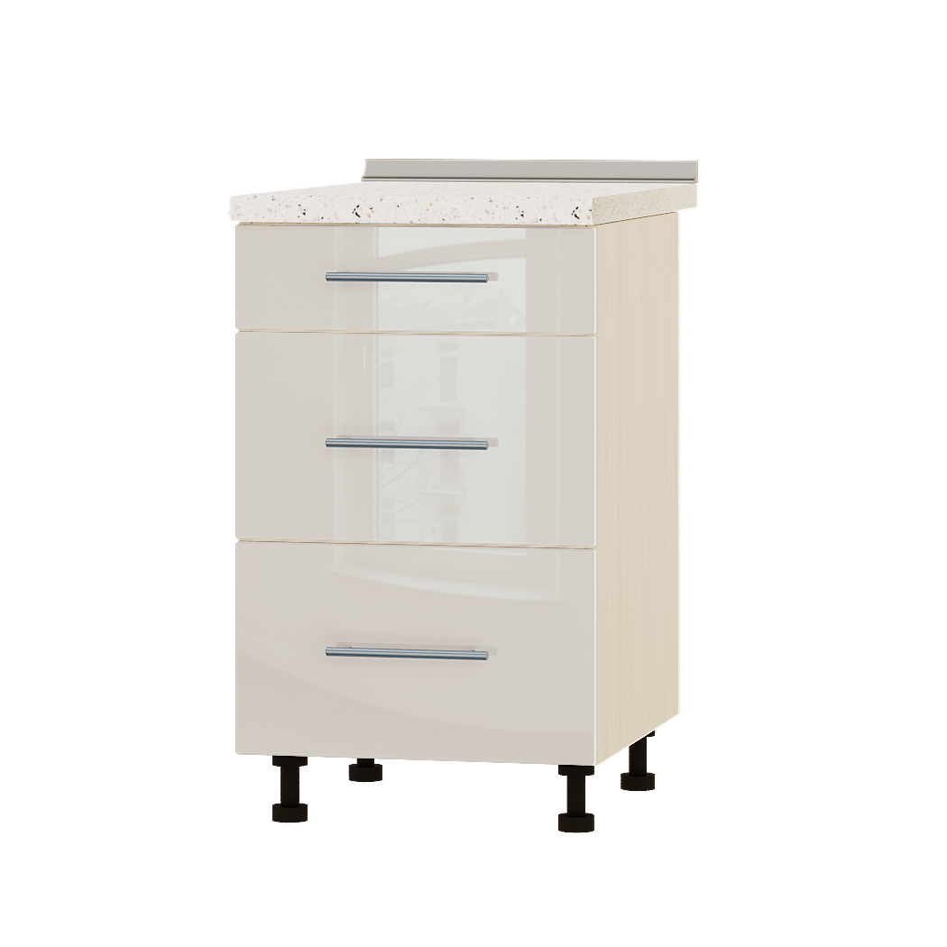 Шафа нижня Еверест Акріл модуль Низ Н87-500 50х47х85 см Б'янко глянець/Дуб Молочний (04692)