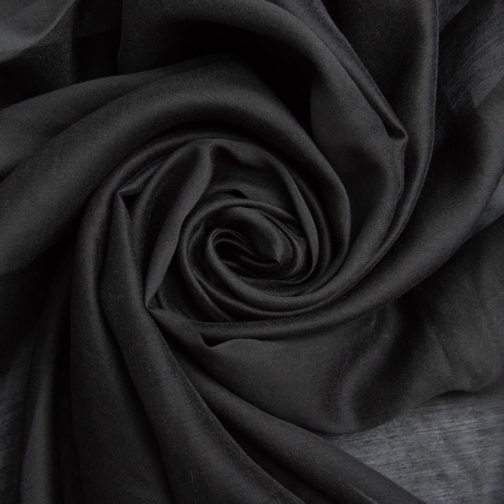 Ткань Тенсел шелк 45 г/м2 150 см для изысканной одежды Черный
