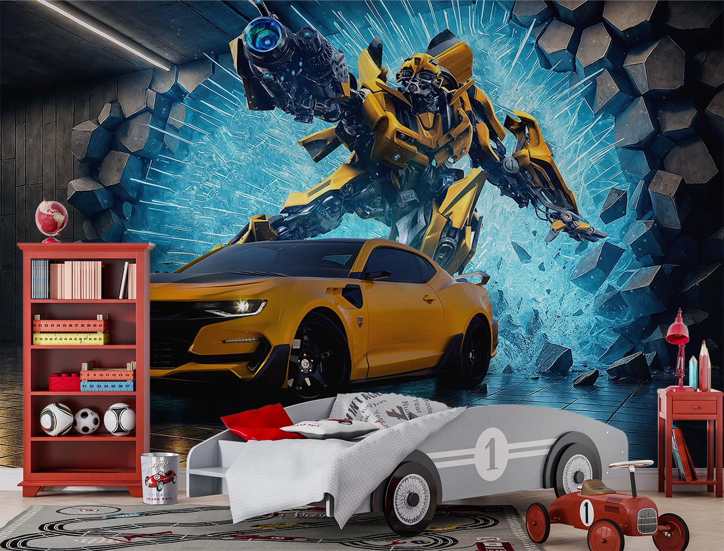 Фотошпалери флізелінові Upstream по мотивам трансформерів Бамблбі 180х120 см (S5KID-089/2) - фото 3