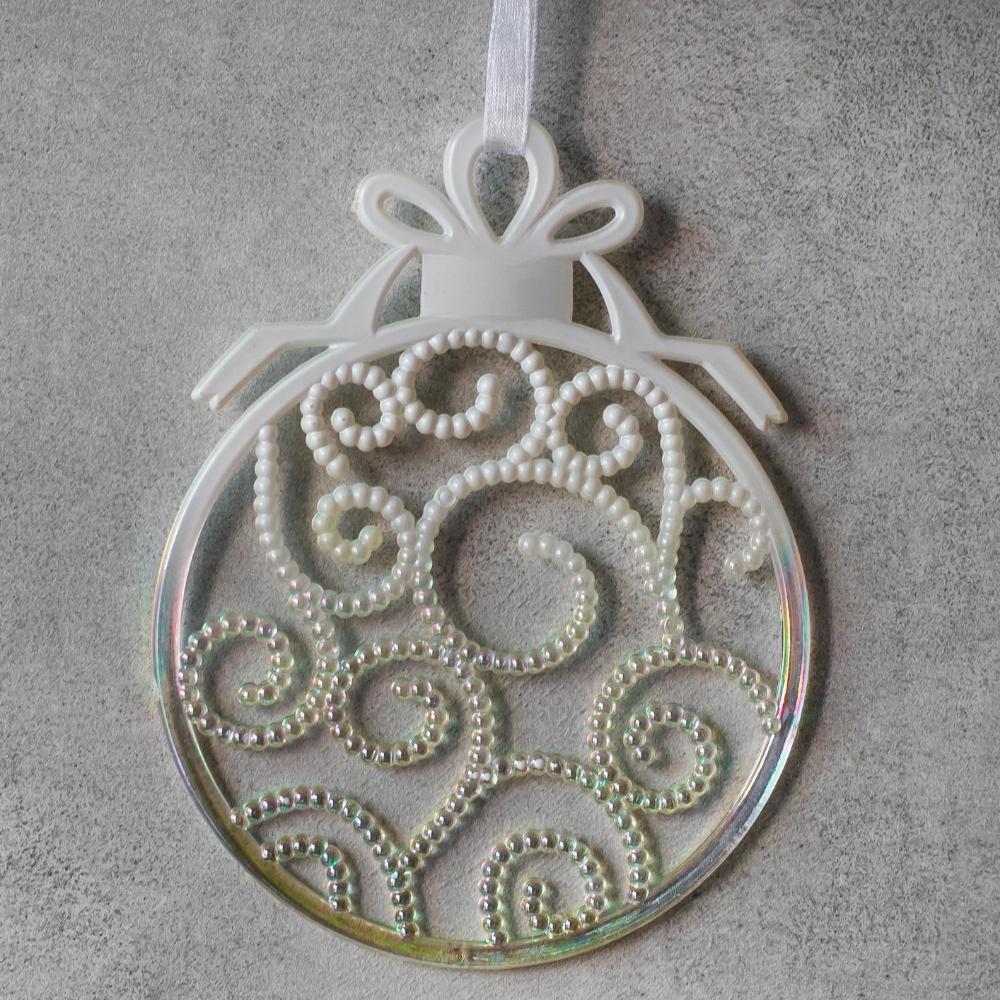 Елочная игрушка шар 13 см 6 шт. Перламутровый (6027-055)