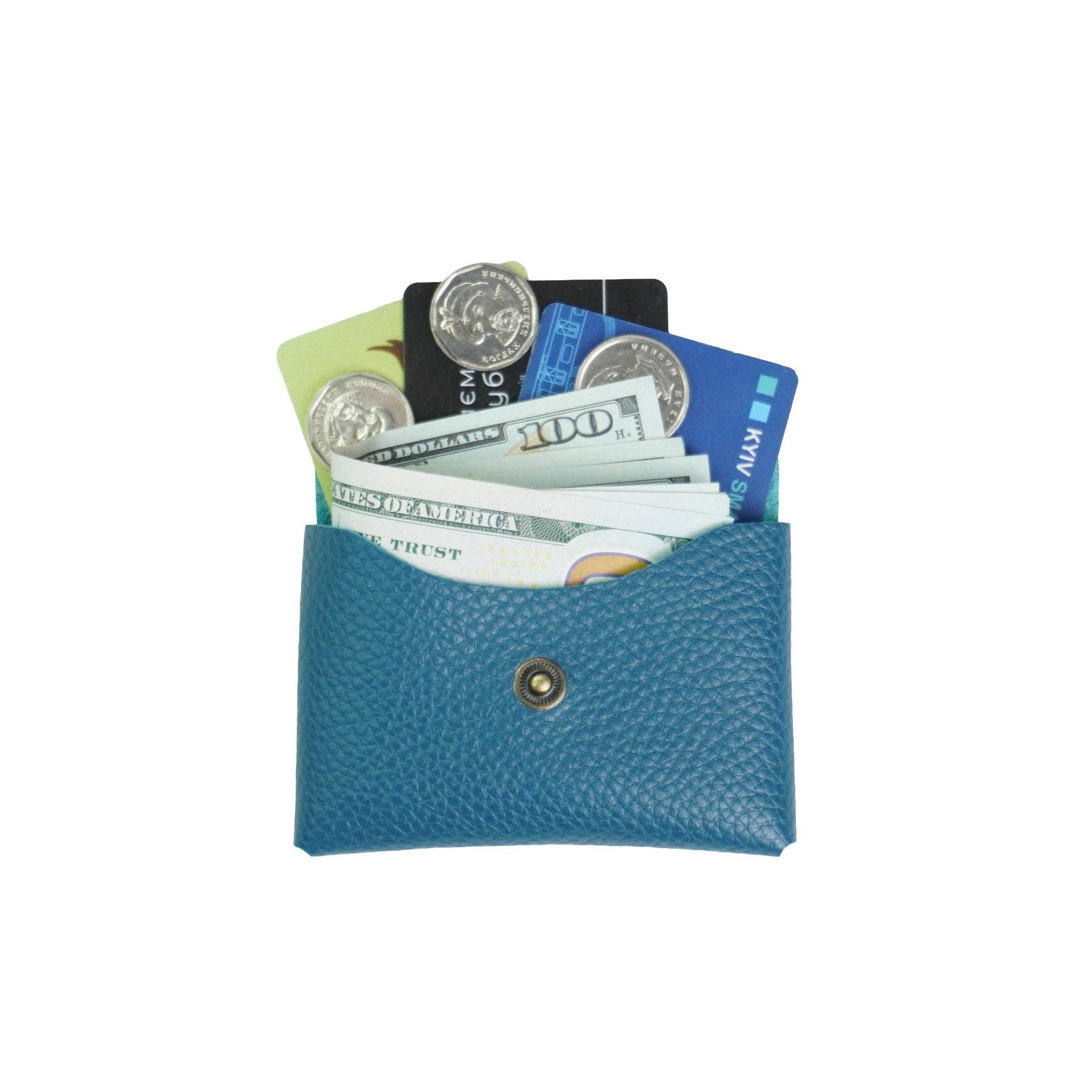 Гаманець шкіряний Флотар Mini-01 Синій - фото 2