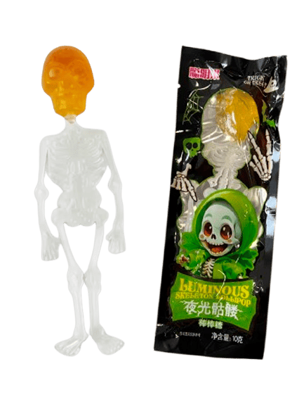 Леденец-скелет Luminous Skeleton Lollipop светится в темноте 10 г (2767415389)