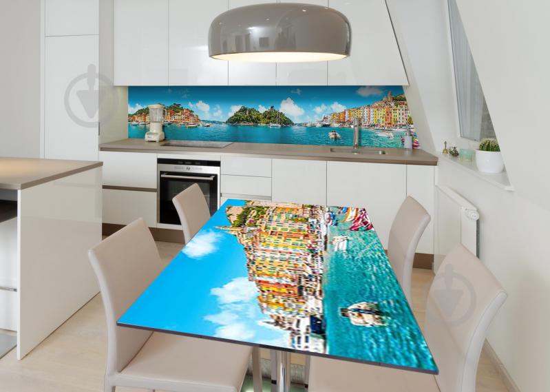 Наклейка 3Д виниловая на стол Zatarga «Чары Италии» 600х1200 мм для домов, квартир, столов, кофейн, кафе