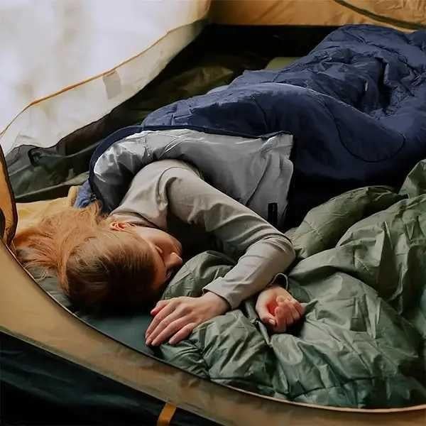 Спальный мешок 210×75×4 см Темно-синий - фото 3