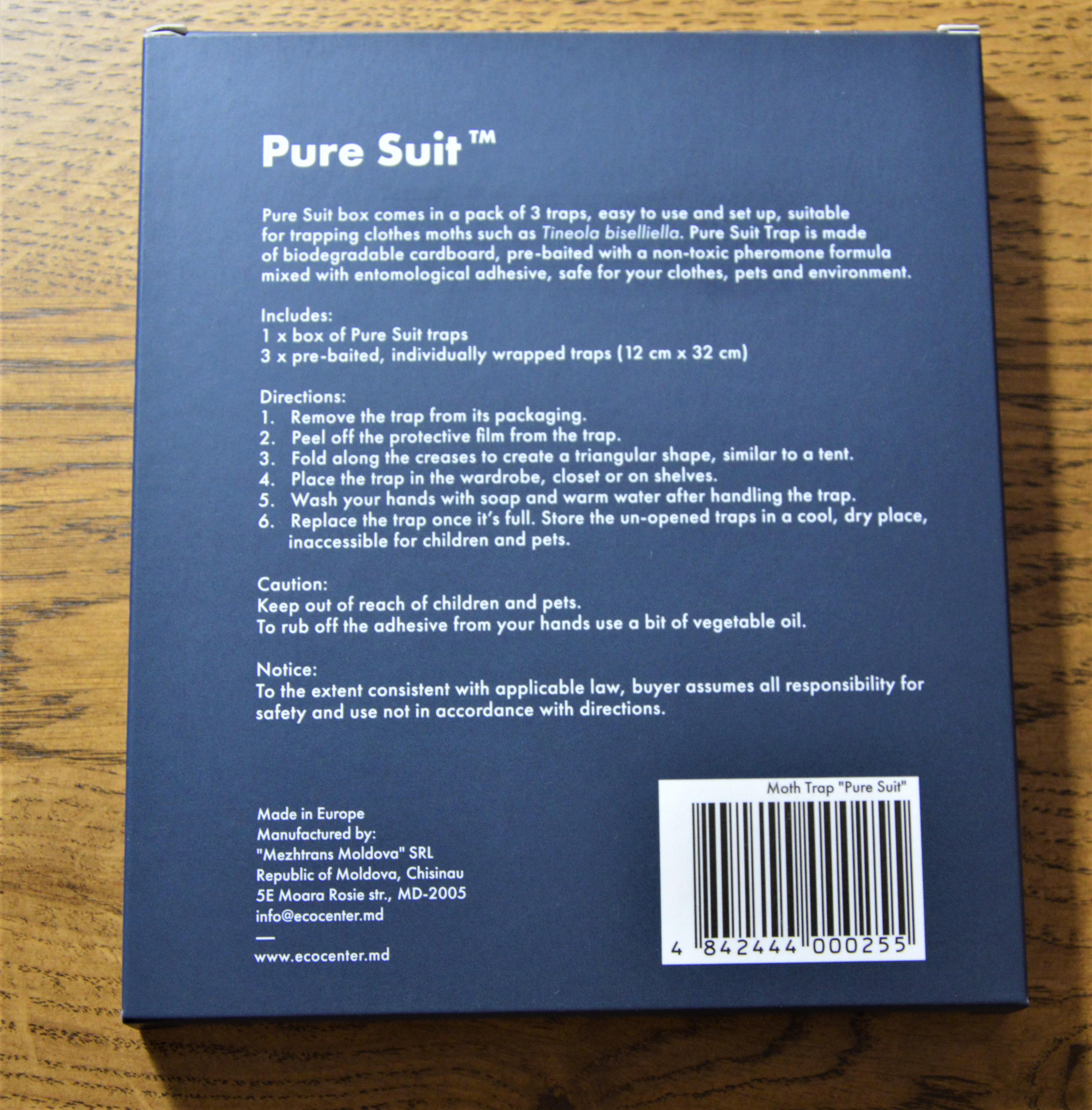 Средство от одежной моли Pure Suit 3 шт. (9087038) - фото 2 Средство от одежной моли Pure Suit 3 шт. (9087038) - фото 2