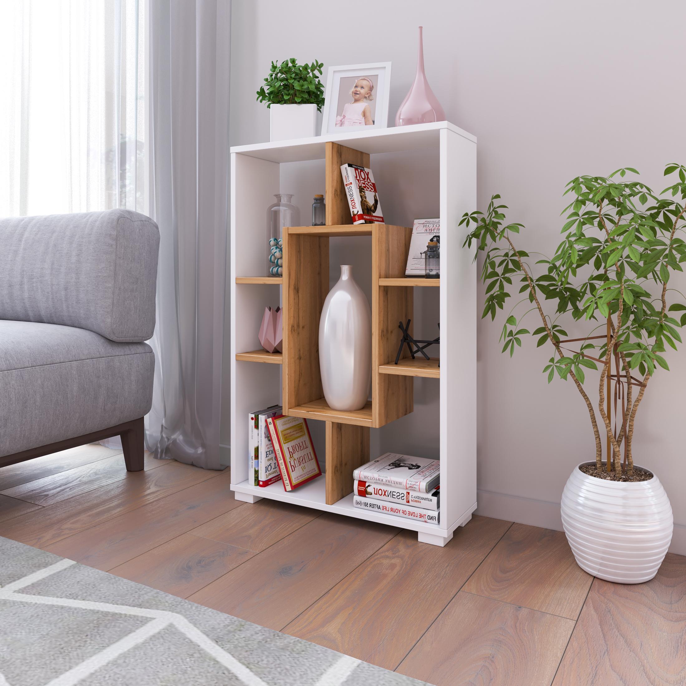 Полка декоративная Blonski 925x602x201 мм Нимфея Альба/Дуб Вотан (44798)