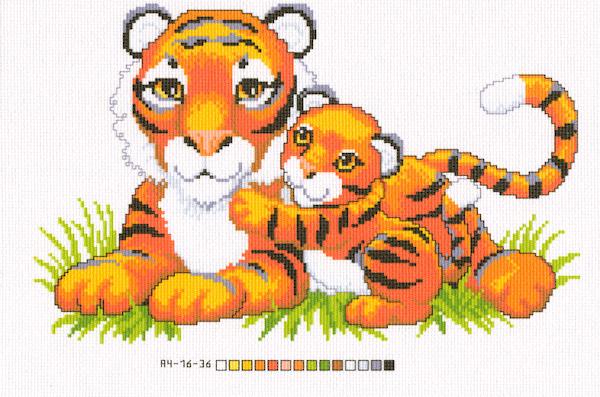 Схема для вышивания крестиком на канве А4 А4-16-36