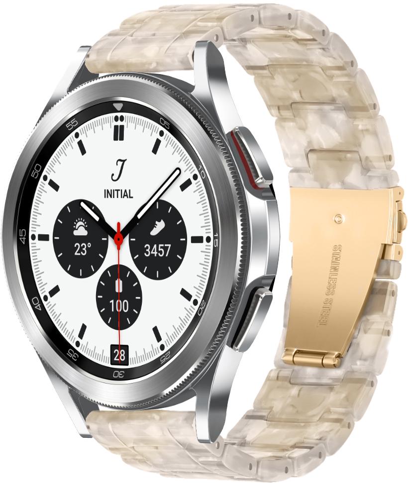 Ремінець із Cмоли Resin для Galaxy Watch 4 Classic 42 мм Cream (28803-6E)