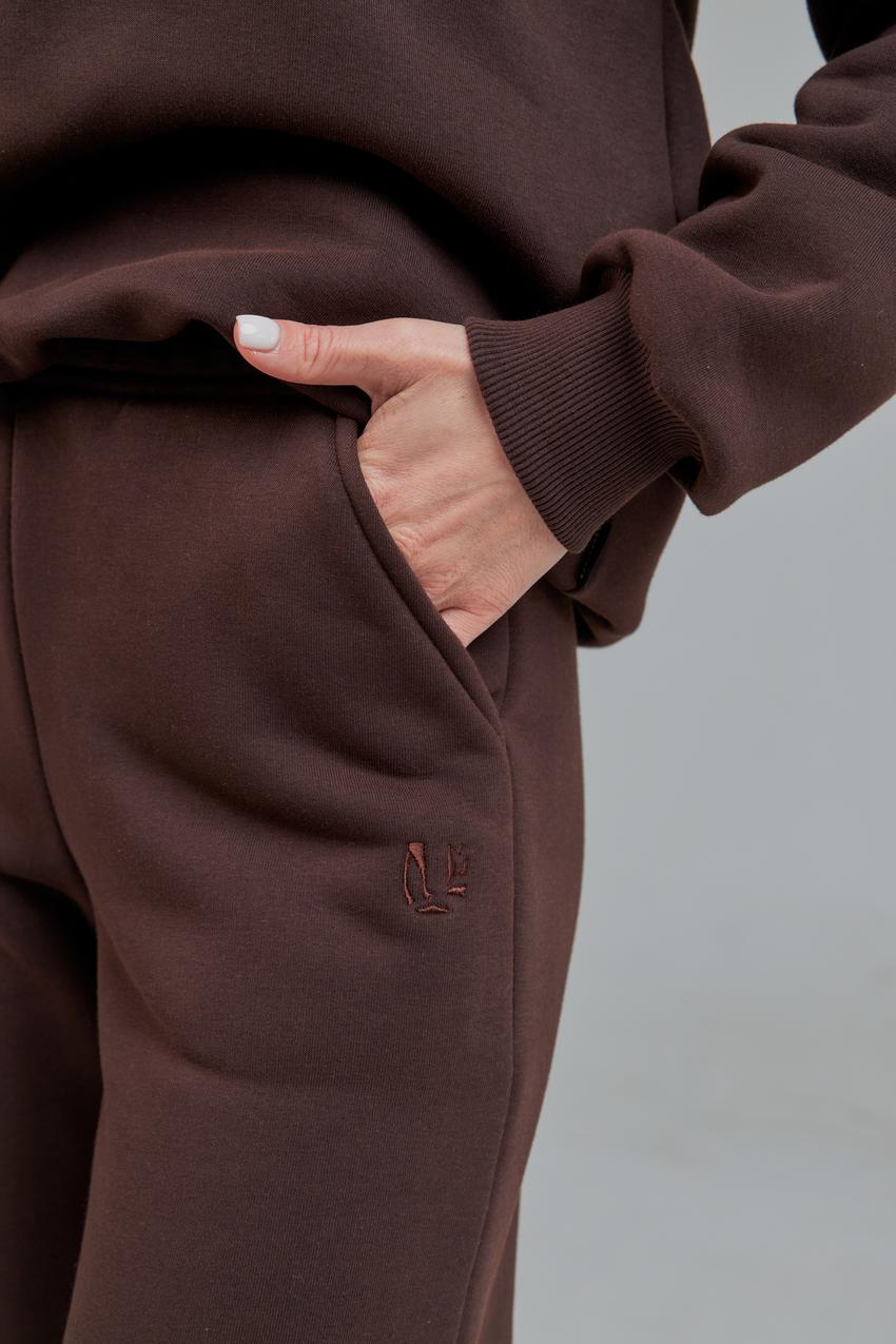 Брюки женские М0121.4 с начесом M Коричневый (30824990) - фото 2 Брюки женские М0121.4 с начесом M Коричневый (30824990) - фото 2