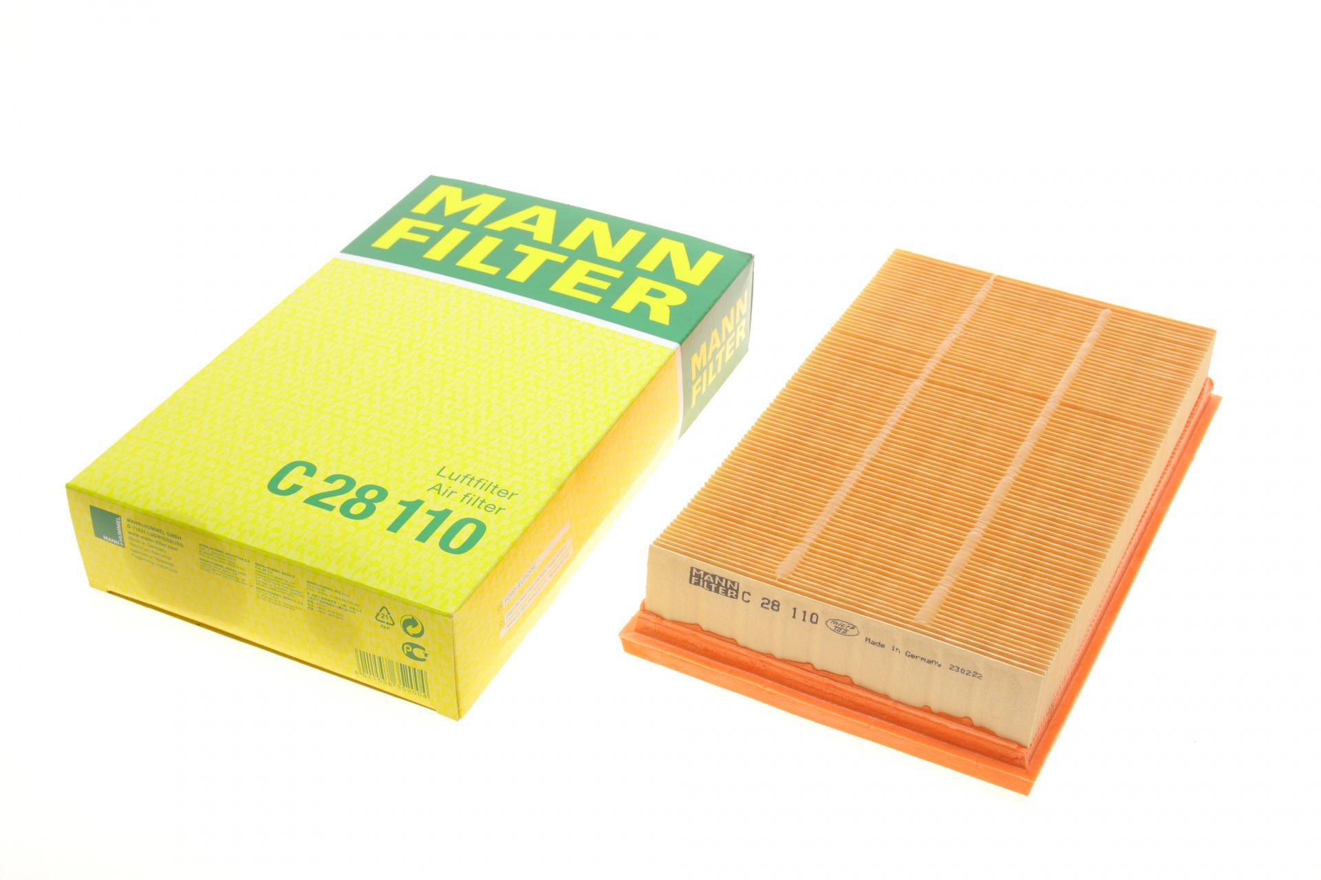 Фильтр воздушный Mann-Filter для Ford Focus 1,8-2,0TDCI 04-07/Volvo C30 2,0 Diesel/S40/V50 1,6-2,0 Diesel 04-07 (C 28 110)
