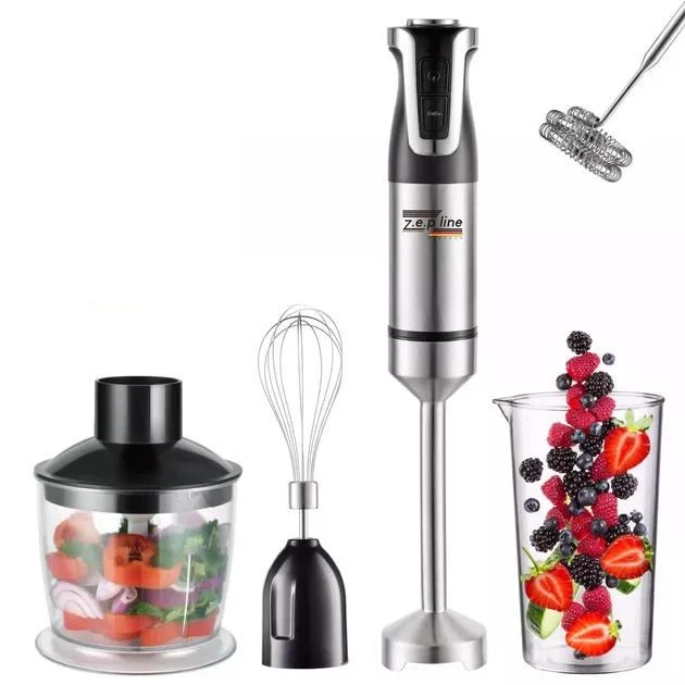 Блендер ручной ZepLine с измельчителем и насадками 20 скоростей 5в1 1500 Вт (ZP55252)