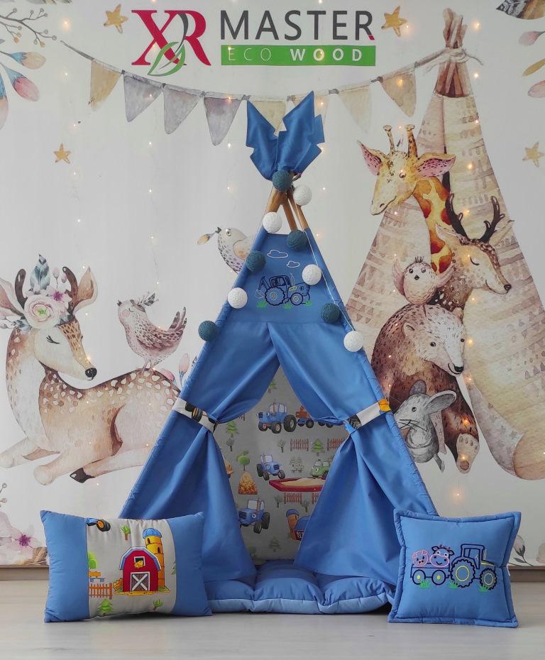 Вігвам для хлопчика Синій трактор Бон Бон (0002221) - фото 7 Вігвам для хлопчика Синій трактор Бон Бон (0002221) - фото 7