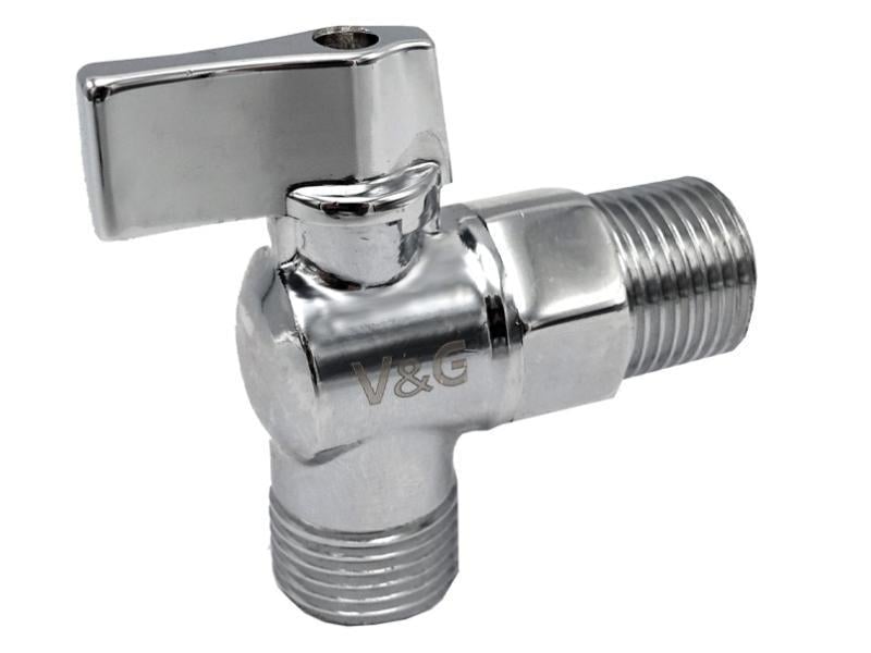 Кран шаровый V&G VALOGIN 1/2"х1/2" для подключения сантехнических приборов (SQ-1045318)