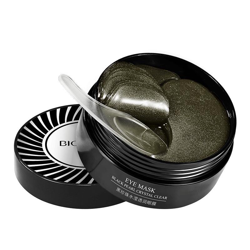 Патчи гидрогелевые под глаза с черным жемчугом и пептидами Bioaqua Black Pearl Crystal Clear Eye Mask 60 штук