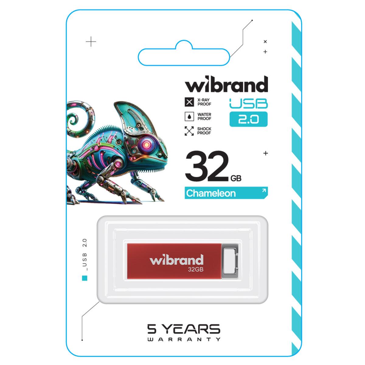 Флеш-пам'ять USB Wibrand Chameleon WI2.0/CH32U6R 32 Гб Red - фото 2