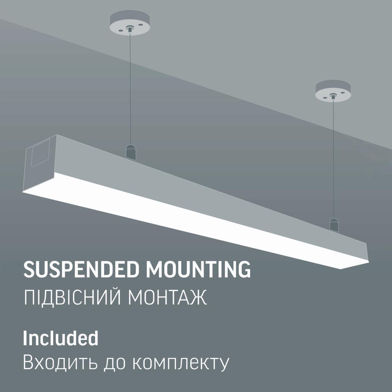 LED світильник лінійний VIDEX BN03 30W 0.6М 5000K 220V Black (20шт/ящ) - фото 5 LED світильник лінійний VIDEX BN03 30W 0.6М 5000K 220V Black (20шт/ящ) - фото 5