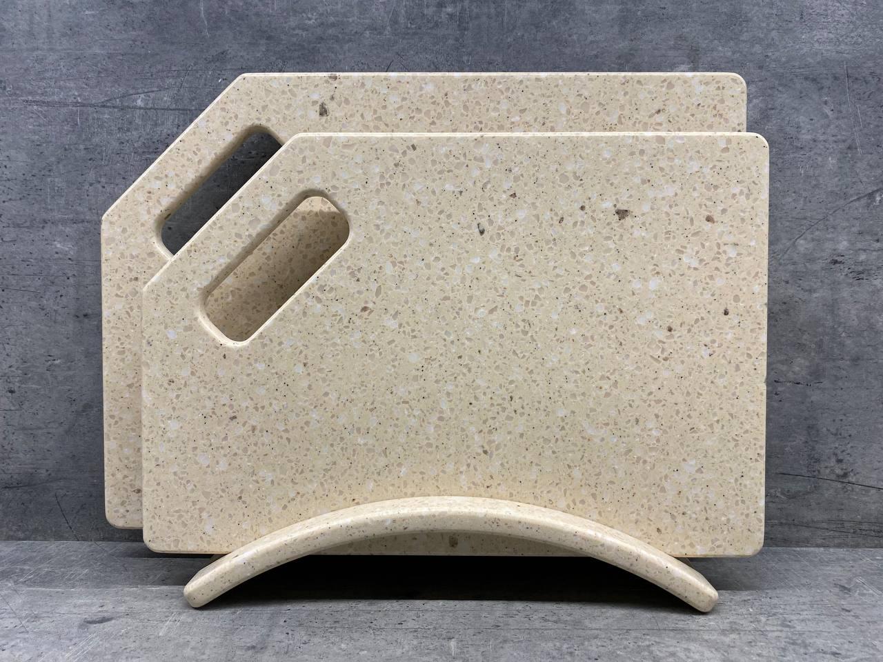 Набір дошок кухонних Palermo зі штучного акрилового каменю на підставці 2 шт. (196) Набір дошок кухонних Palermo зі штучного акрилового каменю на підставці 2 шт. (196)