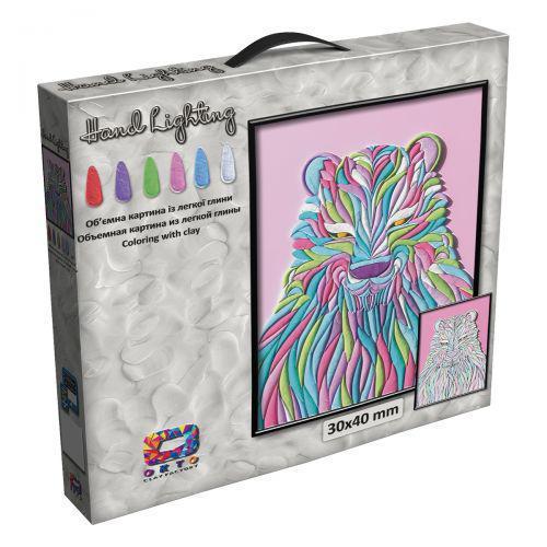 Картина из легкого пластилина OKTO Moon Light Clay Медведь (70074)