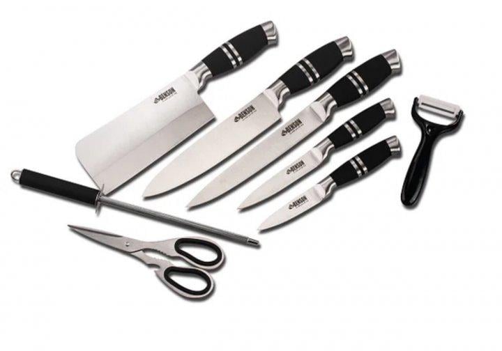 Набір ножів Benson BN-402 9 предметів Нержавіюча сталь (14424377)
