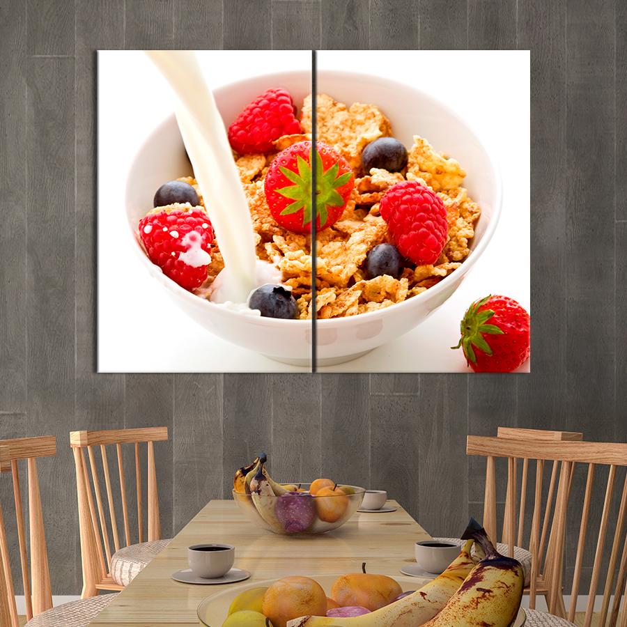 Настенний декор Кукурузные хлопья с молоком 71x51 см (A285-2)