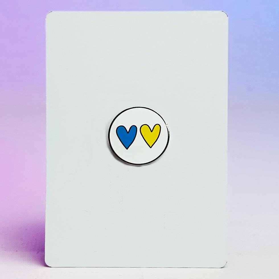 Значок пін Два серця (00000000999)