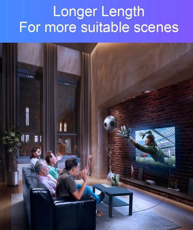 Кабель цифровий Techflex DP2DP1.4-MM-05 DisplayPort V1.4 d 6 мм 32.4 Гбіт/с 144 Гц 5 м Чорний (000048834) - фото 7 Кабель цифровий Techflex DP2DP1.4-MM-05 DisplayPort V1.4 d 6 мм 32.4 Гбіт/с 144 Гц 5 м Чорний (000048834) - фото 7