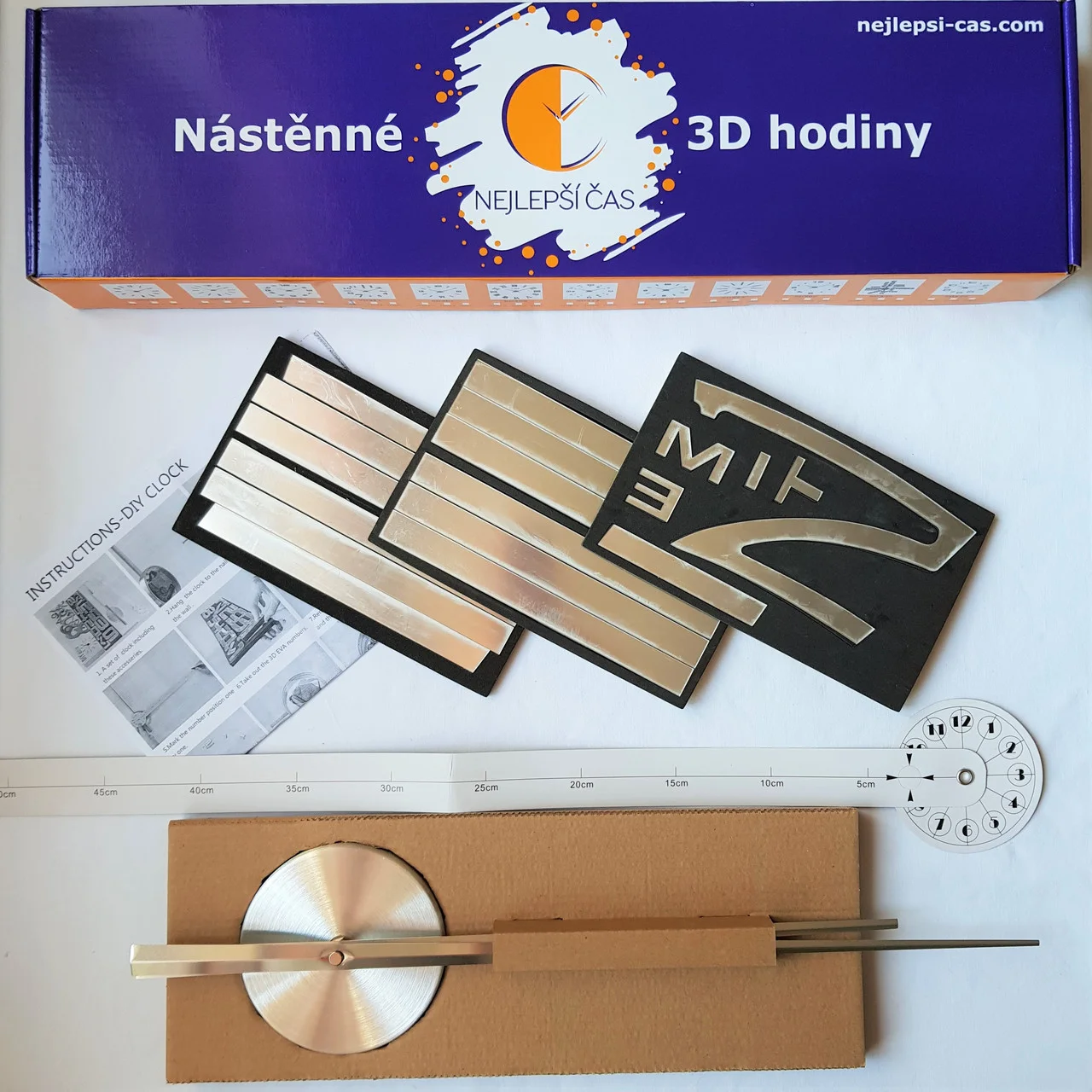 Годинник настінний Najlepsi Cas Палички 130 см Срібний - фото 5 Годинник настінний Najlepsi Cas Палички 130 см Срібний - фото 5