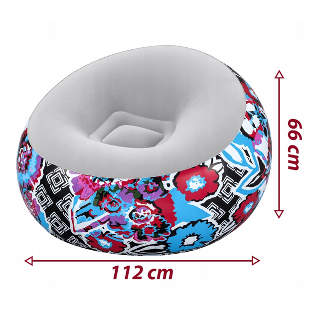 Кресло надувное Bestway 112х112х66 см (75111) - фото 4