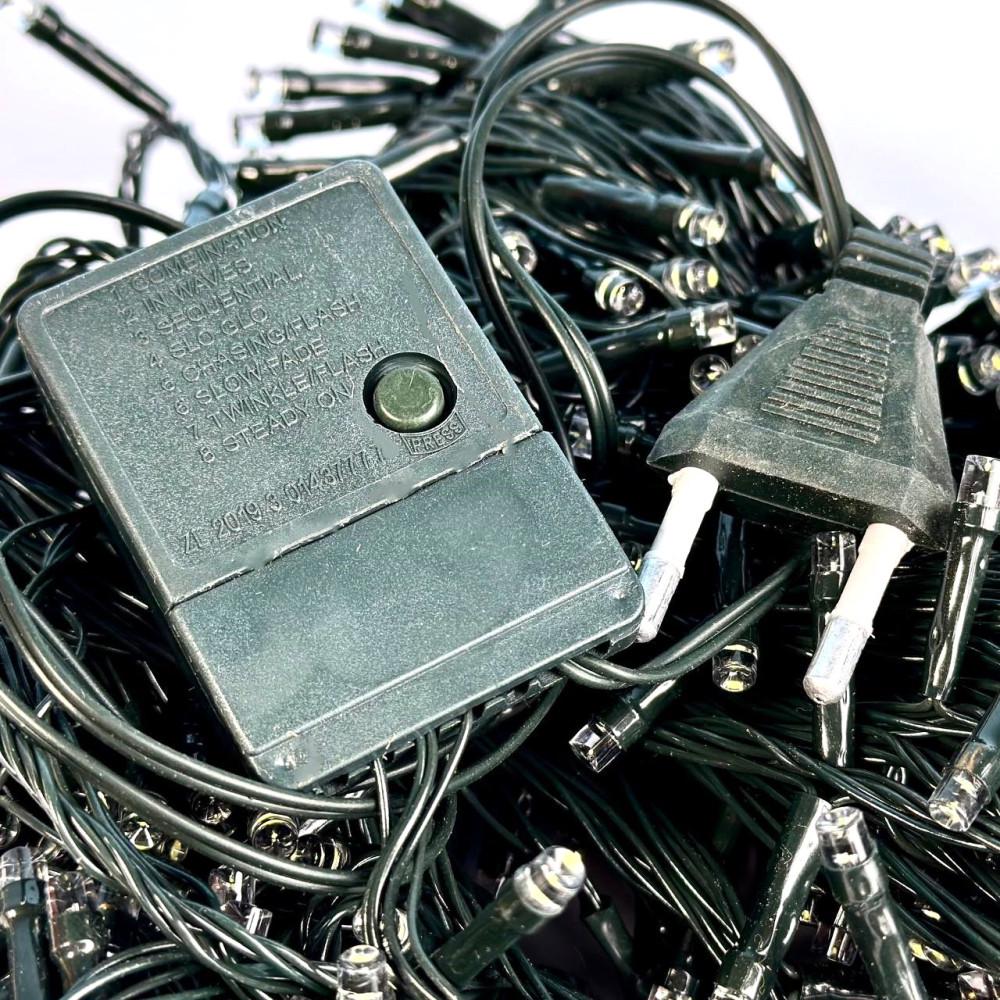 Гирлянда светодиодная G-801 40 м 600 LED 220V Белый (31813) - фото 3 Гирлянда светодиодная G-801 40 м 600 LED 220V Белый (31813) - фото 3