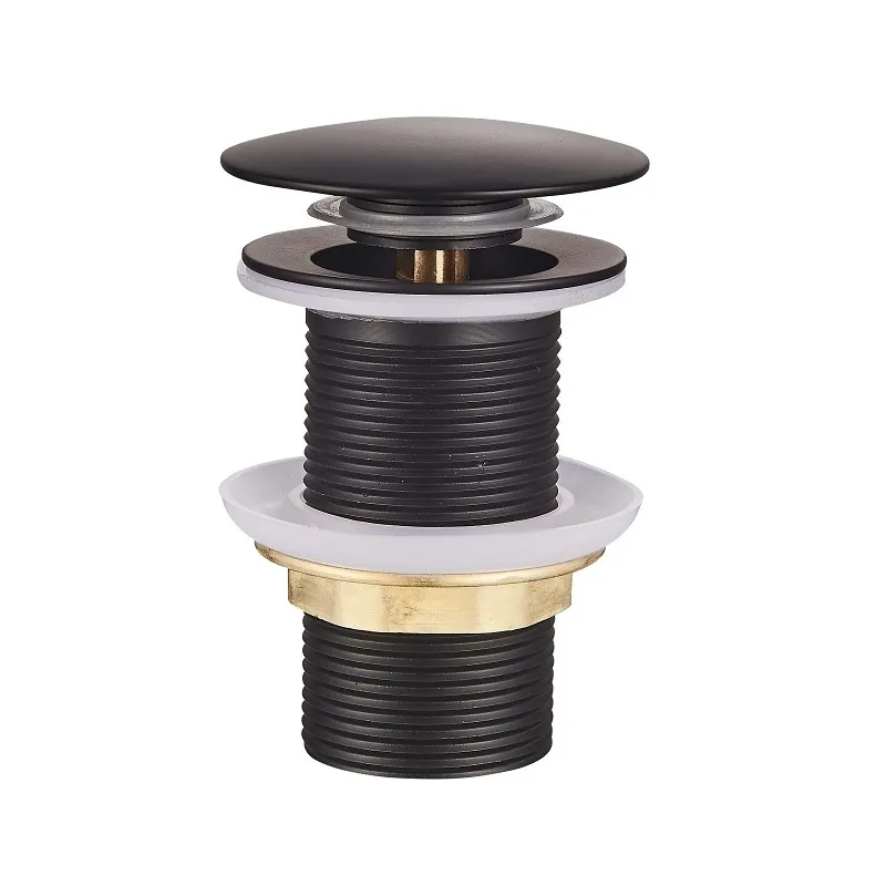 Клапан донний для раковини Champion POP-UP-02 BLACK 1 1/4" автоматичний Click-Clack Чорний (CH0366)