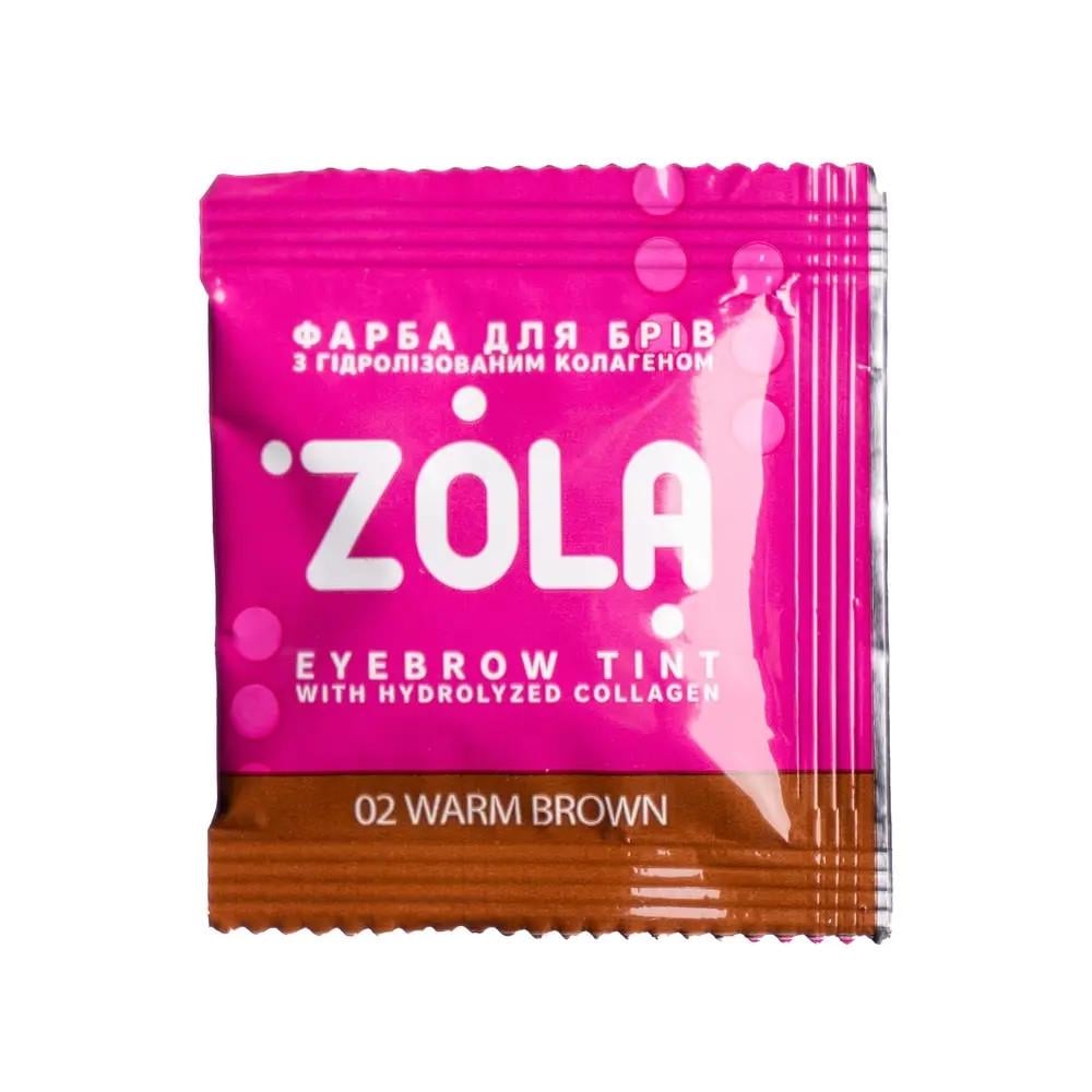 Краска для бровей с коллагеном Zola Eyebrow Tint With Collagen саше 5 мл 02 Warm Brown (011167)