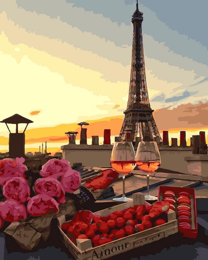 Картина по номерам На крыше Парижа (GX31801)