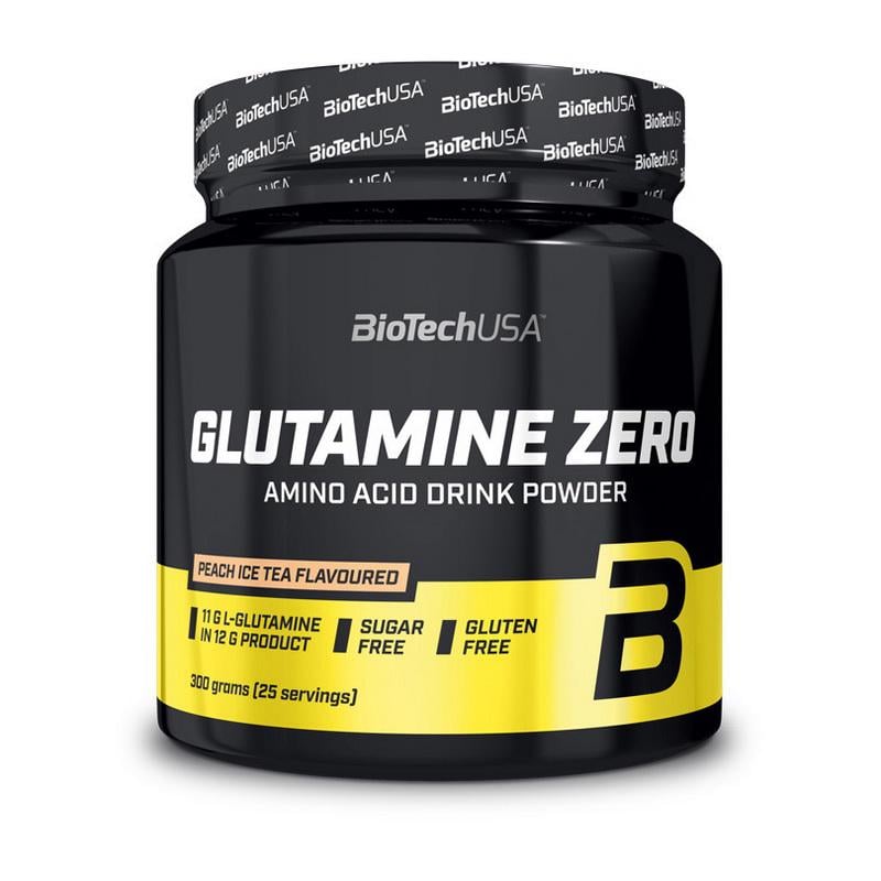 Глютамін без цукру BioTech Glutamine Zero 300 г Персиковий чай