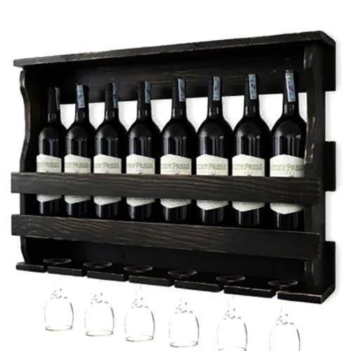 Полка для вина настенная из дерева Одате Венге (ПНК-024312)