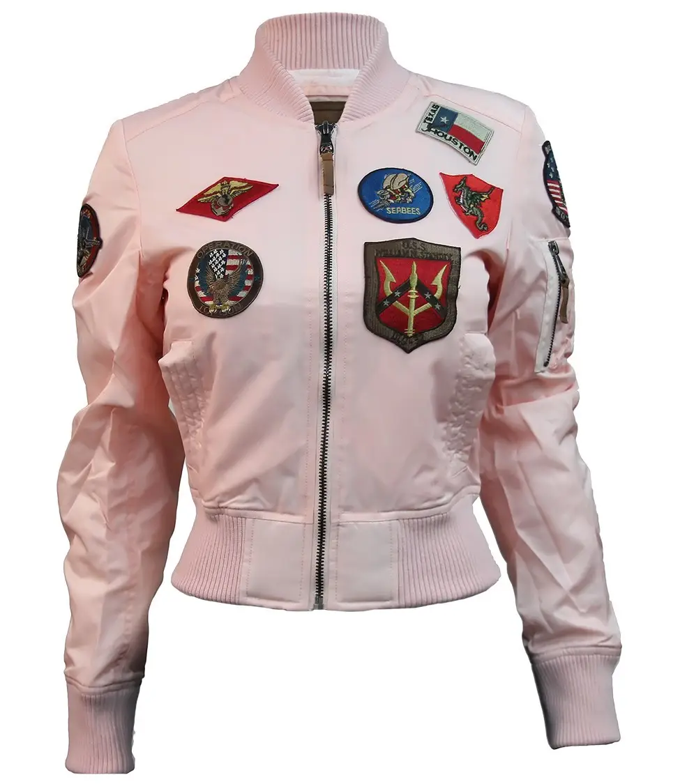 Бомбер Top Gun Miss MA-1 jacket patches M Pink (TGJ1573P-SPM)