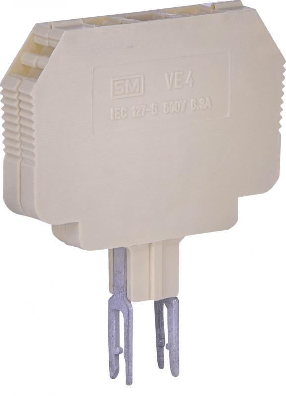 Втулка-тримач під запобіжник ETI VE 4 для гвинтових клем VSV 4 Бежевий (3901714)