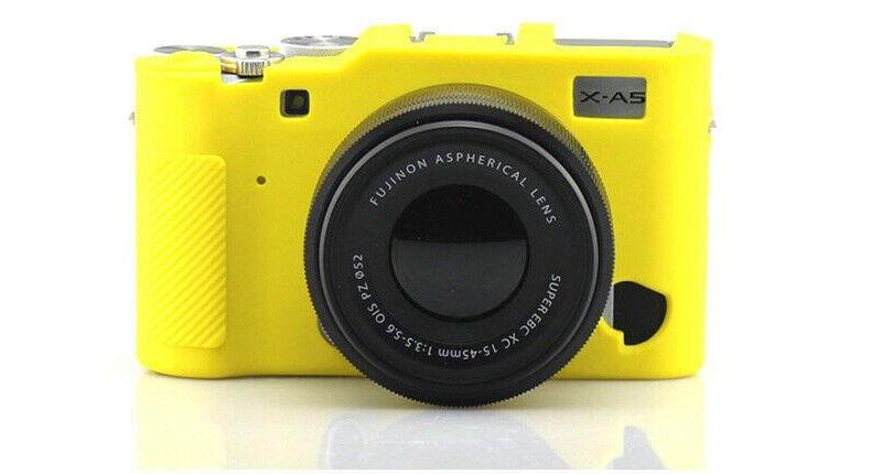Чехол защитный силиконовый для фотоаппаратов FujiFilm X-A5 X-A10 Желтый