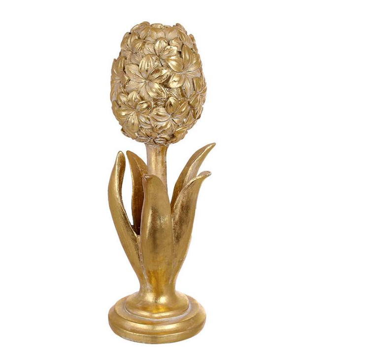 Подсвечник Saaling Гиацинт 9х8х24 см Золотой