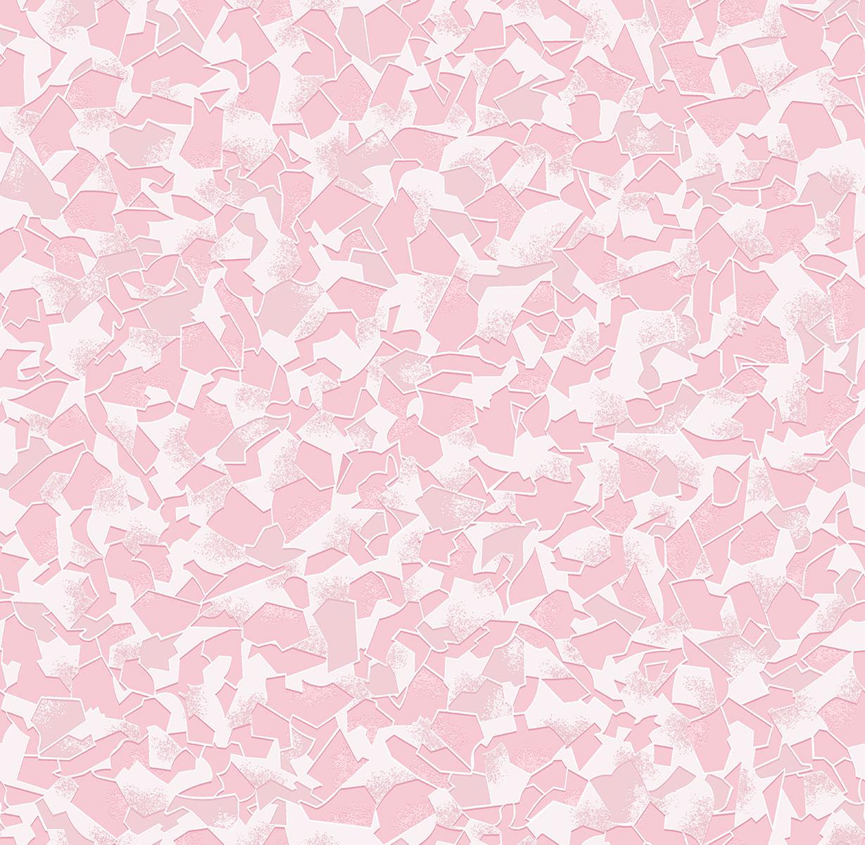 Обои бумажные Континент Битое стекло Розовый (1072)