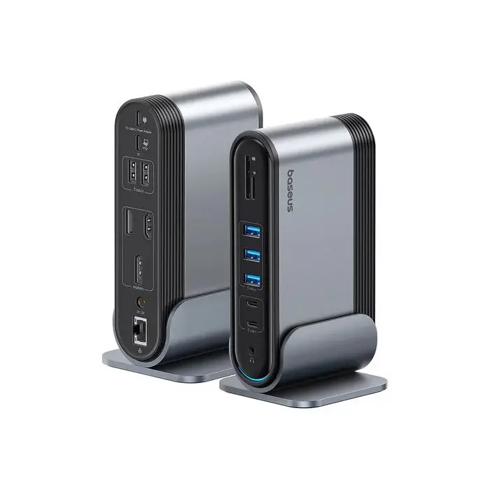 Хаб USB BASEUS UnionJoy 17-Port Triple-Display B00532304811-00 Grey - фото 4