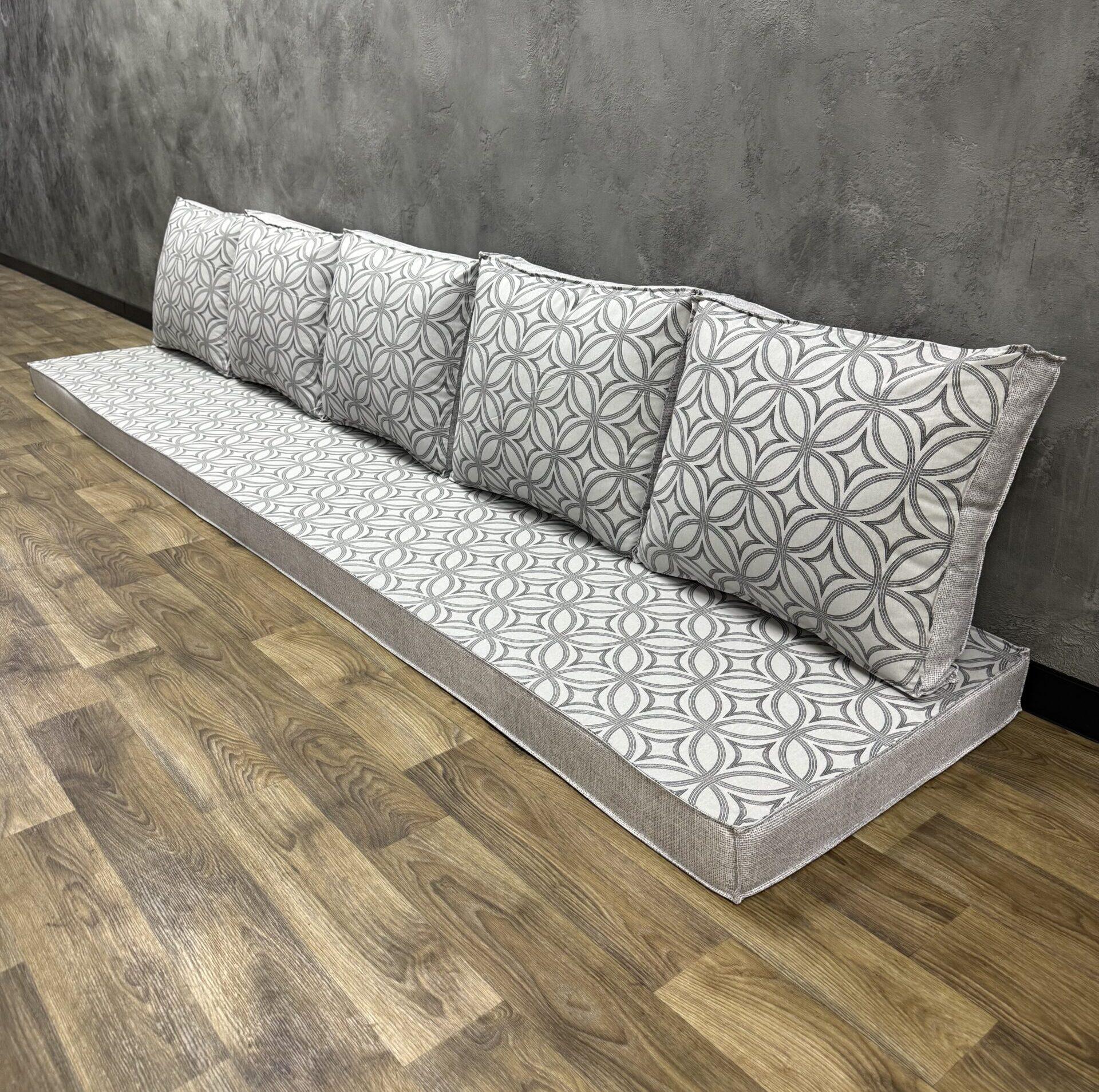 Комплект матрас с подушками Comfort Home Ornament на поддоны/качели/каркасы/садовая мебель панама 120х60х40х5 см