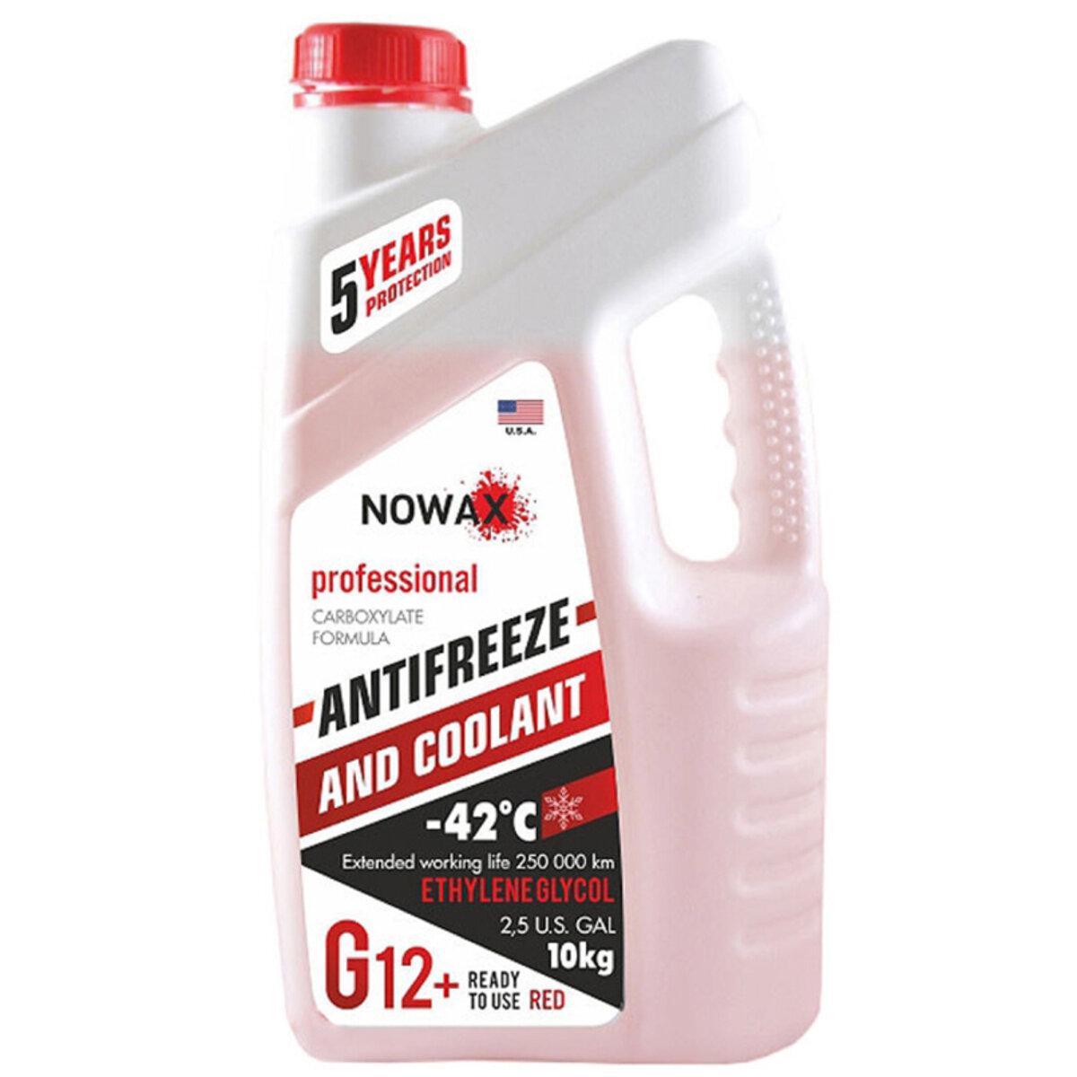 Антифриз автомобильный Nowax RED G12+ 10 кг (NX10001)