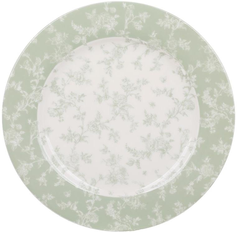 Набор фарфоровых тарелок Floral Green 6 шт. 19 см