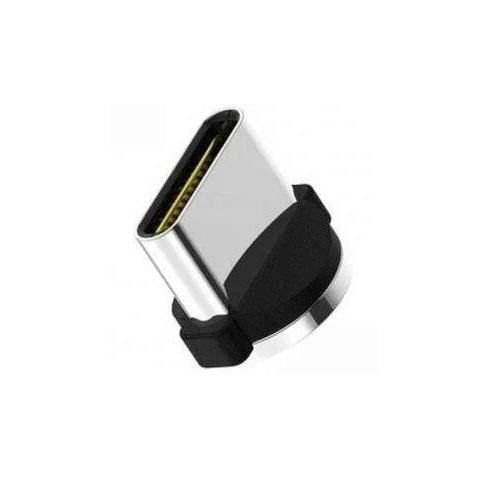 Коннектор магнитный для кабеля зарядки Topk LED AM23 USB Type-C Black (my019)