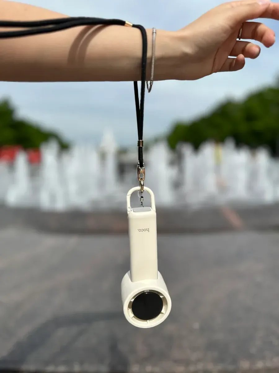 Вентилятор портативний Hoco HX63 5 швидкостей з дисплеєм з акумулятором 2000 мАг (786628) - фото 5 Вентилятор портативний Hoco HX63 5 швидкостей з дисплеєм з акумулятором 2000 мАг (786628) - фото 5