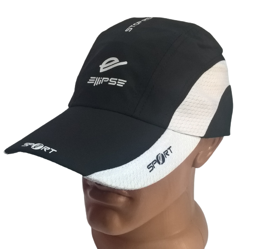 Бейсболка мужская ELLIPSE 622/4BLW из плащевой ткани 56 см Черный/Белый
