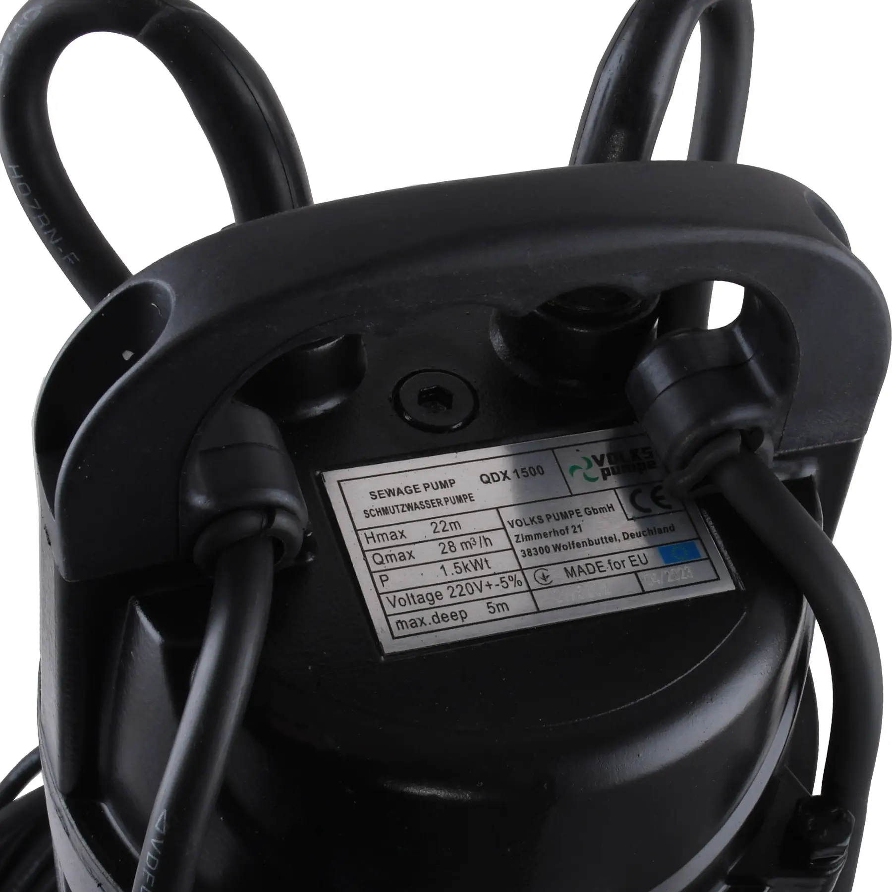 Дренажний насос VOLKS pumpe QDX1500 1,5 кВт (000025916) - фото 4 Дренажний насос VOLKS pumpe QDX1500 1,5 кВт (000025916) - фото 4