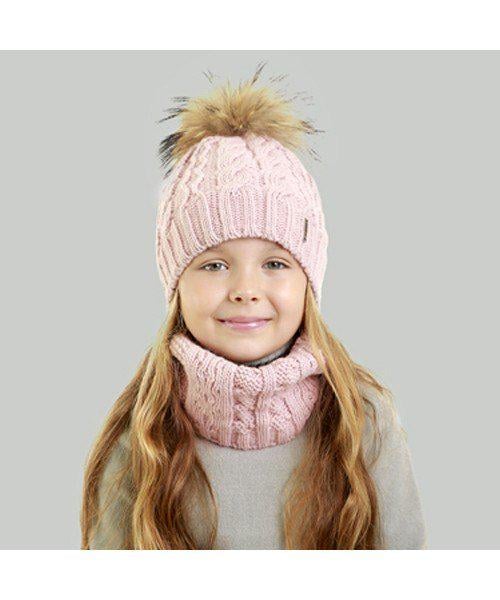 Комплект шапка та шарф дитячий Elf Даніела р. 52 Бежевий (OK001175)