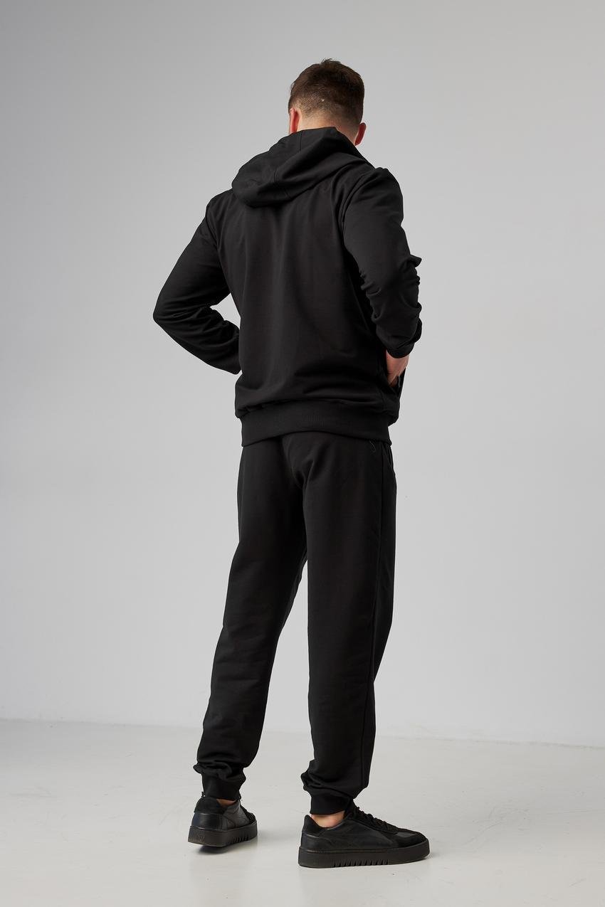 Костюм мужской спортивный М79.2 батал двухнитка L Черный (694-1-62) - фото 2 Костюм мужской спортивный М79.2 батал двухнитка L Черный (694-1-62) - фото 2